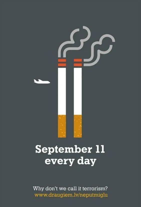 世界無(wú)煙日品牌借勢(shì)海報(bào) 觸目驚心的廣告設(shè)計(jì)反思